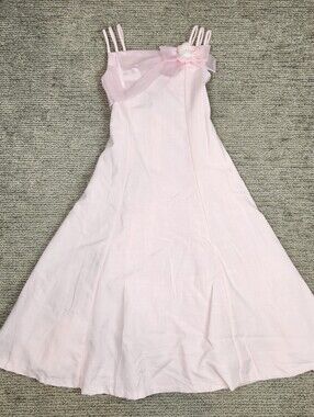 NEW Bonnie Jean Dress Girls 12 Pink Bow Flower Girl Church Fancy Tulle Princess
